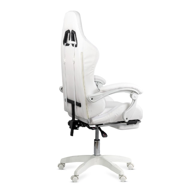 RESIGILAT - Scaun gaming cu suport pentru picioare OFF 298 alb RESIGILAT - Scaun gaming cu suport pentru picioare OFF 298 alb