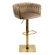 Scaun de bar ABS 118P bej, catifea elegantă, bază aurie Scaun de bar ABS 118P bej, catifea elegantă, bază aurie