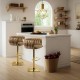 Scaun de bar ABS 118P bej, catifea elegantă, bază aurie Scaun de bar ABS 118P bej, catifea elegantă, bază aurie