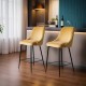 Scaun bar ABS 143 bej – fix, modern, catifea, picioare metalice Scaun bar bej ABS 143 fix, catifea, modern, elegant