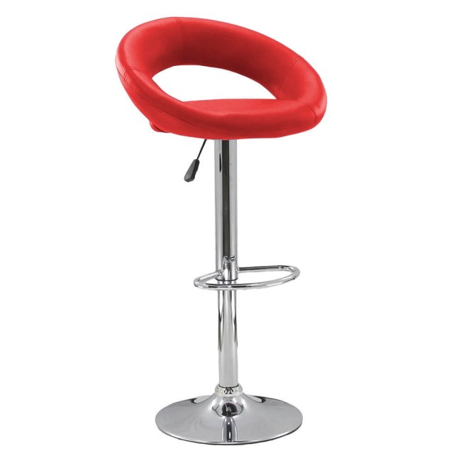 Scaun bar rosu ABS 151 – piele ecologica si baza metalica Scaun bar rosu ABS 151 piele ecologica, comod cu baza metalica