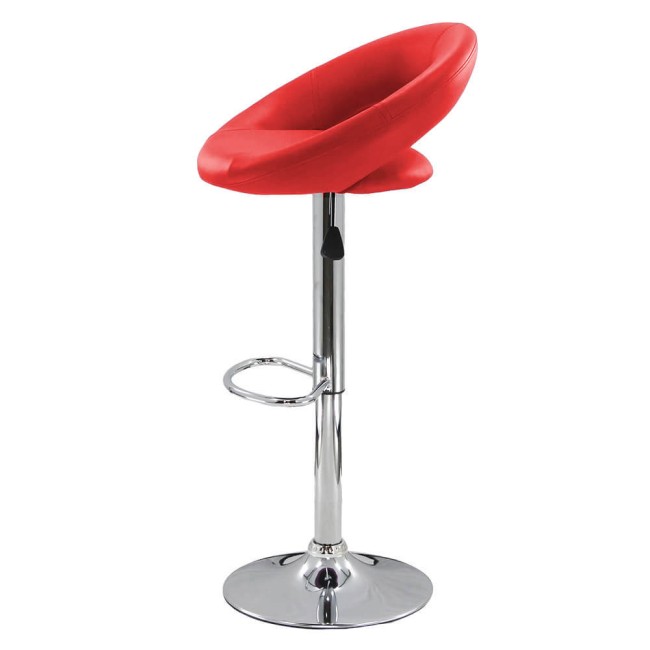 Scaun bar rosu ABS 151 – piele ecologica si baza metalica Scaun bar rosu ABS 151 piele ecologica, comod cu baza metalica