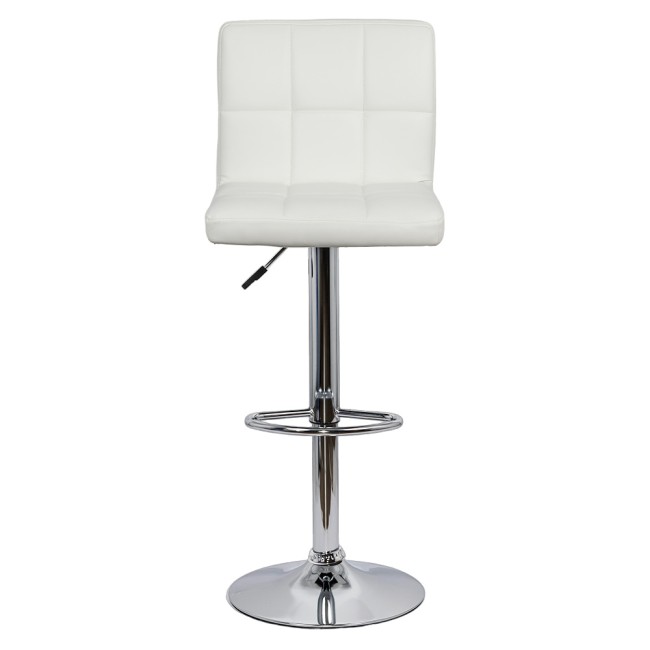 Scaune de bar alb ABS 191 – Piele ecologică, rotative și reglabile Scaune de bar alb din piele ecologică, rotative și reglabile pe înălțime ABS 191