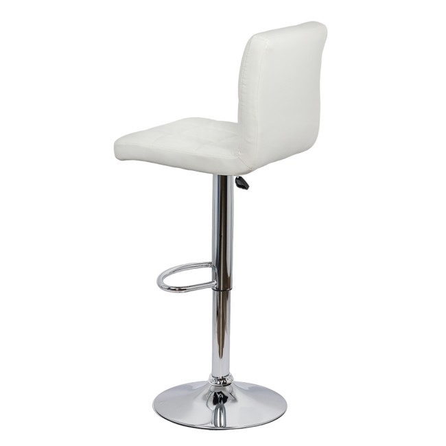 Scaune de bar alb ABS 191 – Piele ecologică, rotative și reglabile Scaune de bar alb din piele ecologică, rotative și reglabile pe înălțime ABS 191