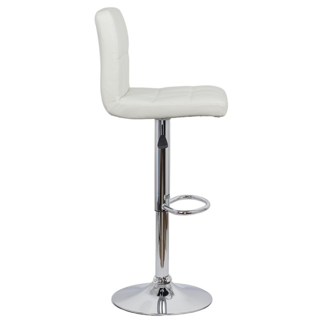 Scaune de bar alb ABS 191 – Piele ecologică, rotative și reglabile Scaune de bar alb din piele ecologică, rotative și reglabile pe înălțime ABS 191