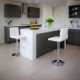 Scaune de bar alb ABS 191 – Piele ecologică, rotative și reglabile Scaune de bar alb din piele ecologică, rotative și reglabile pe înălțime ABS 191