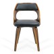 Scaun bucatarie negru BUC 015 – stil elegant și compact Scaun bucatarie negru BUC 015 – lemn stratificat și tapițerie premium