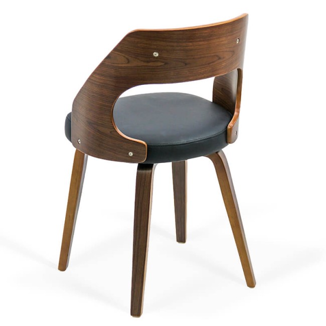 Scaun bucatarie negru BUC 015 – stil elegant și compact Scaun bucatarie negru BUC 015 – lemn stratificat și tapițerie premium