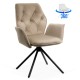 Scaune living rotative din catifea BUC 0224 bej Scaune living rotative din catifea BUC 0224 bej