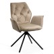 Scaune living rotative din catifea BUC 0224 bej Scaune living rotative din catifea BUC 0224 bej