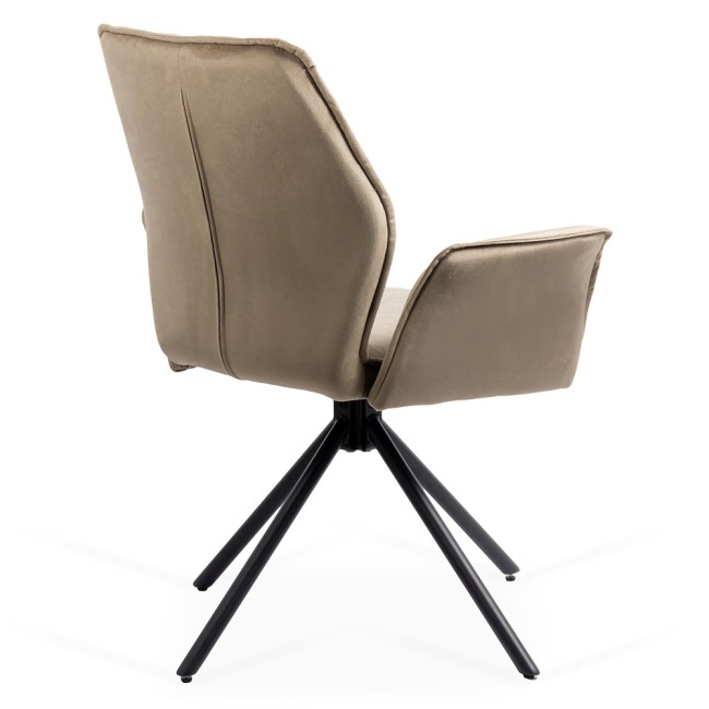 Scaune living rotative din catifea BUC 0224 bej Scaune living rotative din catifea BUC 0224 bej
