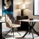 Scaune living rotative din catifea BUC 0224 bej Scaune living rotative din catifea BUC 0224 bej