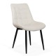 Scaun din catifea si picioare metalice BUC 206 crem Scaun din catifea si picioare metalice BUC 206 crem