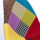 Scaune moderne BUC 232C, design vibrant patchwork, bază din lemn Scaune moderne BUC 232C, design vibrant patchwork, bază din lemn