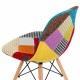 Scaune moderne BUC 232C, design vibrant patchwork, bază din lemn Scaune moderne BUC 232C, design vibrant patchwork, bază din lemn