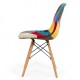 Scaune moderne BUC 232C, design vibrant patchwork, bază din lemn Scaune moderne BUC 232C, design vibrant patchwork, bază din lemn