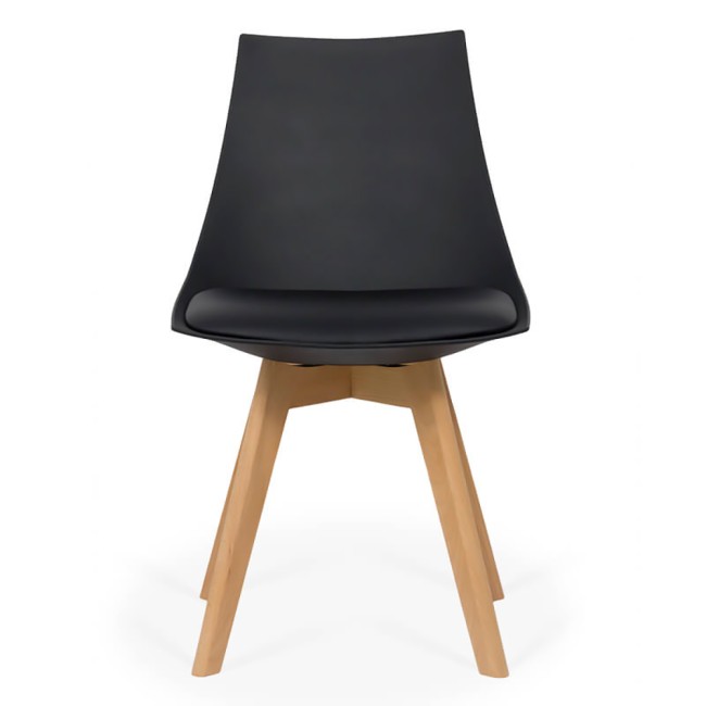 Scaun dining cu cadrul din lemn BUC 245 negru Scaun dining cu cadrul din lemn BUC 245 negru