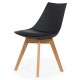 Scaun dining cu cadrul din lemn BUC 245 negru Scaun dining cu cadrul din lemn BUC 245 negru
