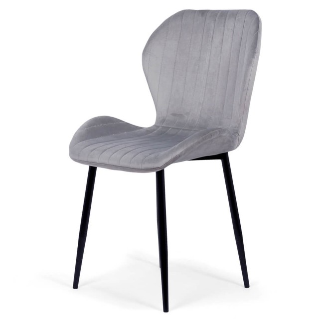 Scaun dining din catifea BUC 248U gri Scaun dining din catifea BUC 248U gri