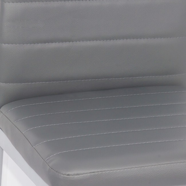 Scaune de bucatarie cu design contemporan din piele ecologica BUC 263 gri Scaune de bucatarie cu design contemporan din piele ecologica BUC 263 gri
