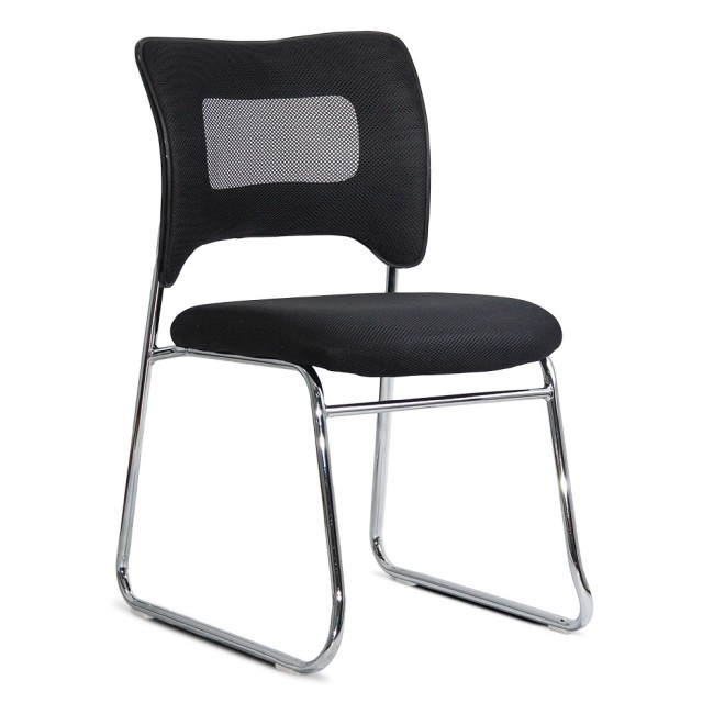 Scaun vizitatori, negru, mesh, rezistent, cadru metalic HRC 613F Scaun vizitatori, negru, mesh, stabil, cadru metalic HRC 613F