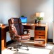 Scaun directorial din piele ecologică OFF 340 maro Scaun directorial din piele ecologică OFF 340 maro