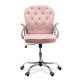 Scaun de birou OFF 437 – Design elegant și confort maxim Scaun de birou OFF 437 – Catifea roz, ergonomic, reglabil
