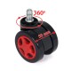Role gumate tip gaming pentru scaune birou - rosu Role gumate tip gaming pentru scaune birou - rosu
