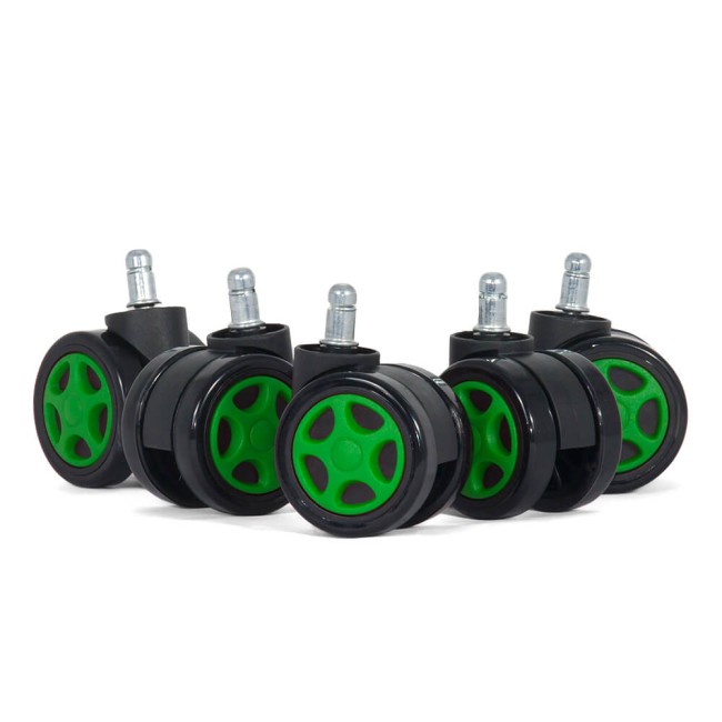 Role gumate tip gaming pentru scaune birou - verde Role gumate tip gaming pentru scaune birou - verde