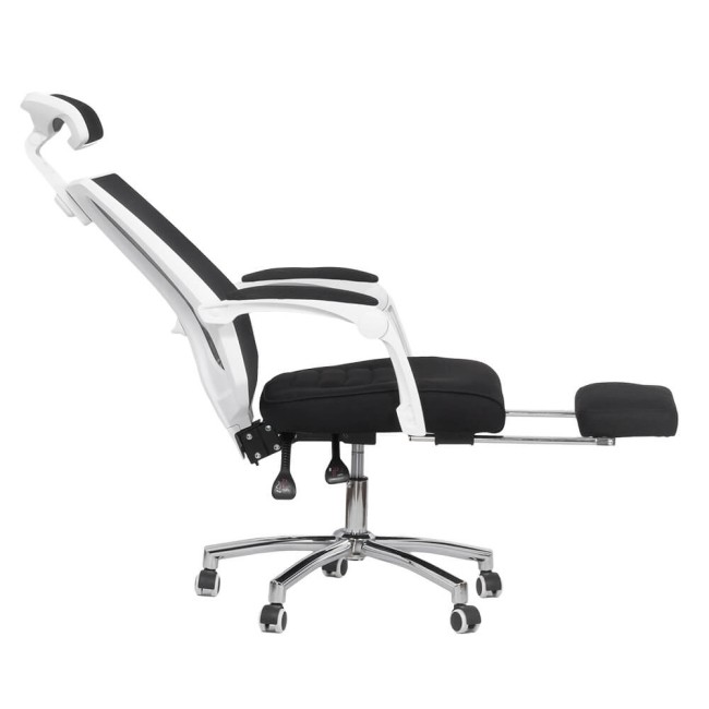 Scaun de birou ergonomic tip recliner cu suport de picioare OFF 420 negru