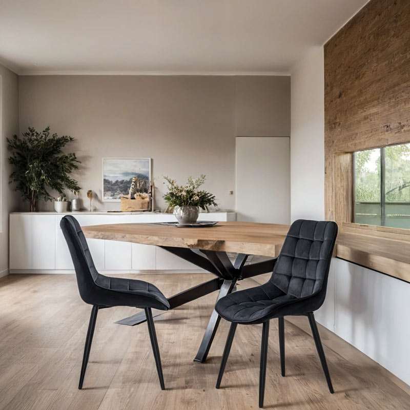 Scaune de dining BUC 206 pentru mese dreptunghiulare